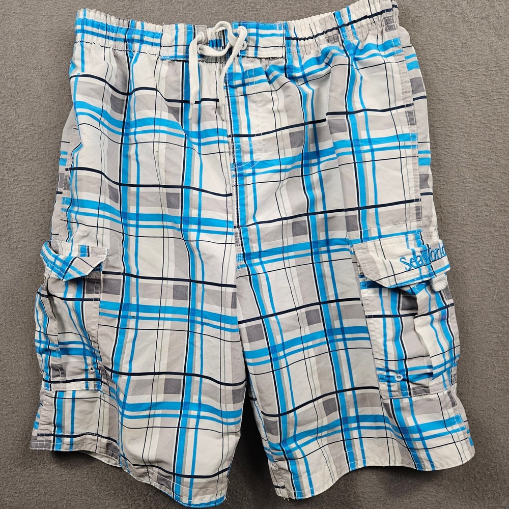 Sea World Swim Cargo Shorts Lined Boys Large 14-16